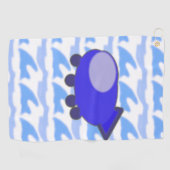 Niedlich Blue Spaceship Waveworld Clouds Golf Hand Golfhandtuch (Horizontal)