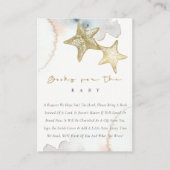 Niedlich Blue Starfish Duschdusche Baby Dusche Begleitkarte (Vorderseite)