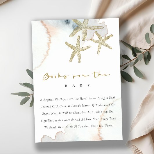 Niedlich Blue Starfish Duschdusche Baby Dusche Begleitkarte