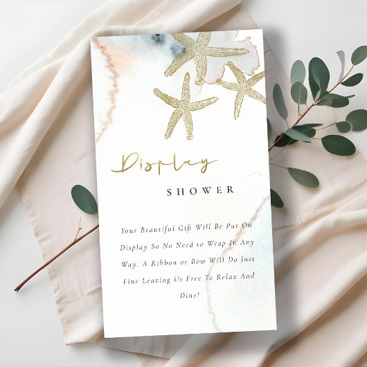 Niedlich Blue Starfish Duschdusche Baby Dusche Begleitkarte