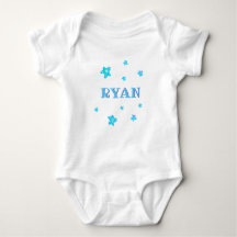 Niedlich Blue Stars Baby Bodysuit