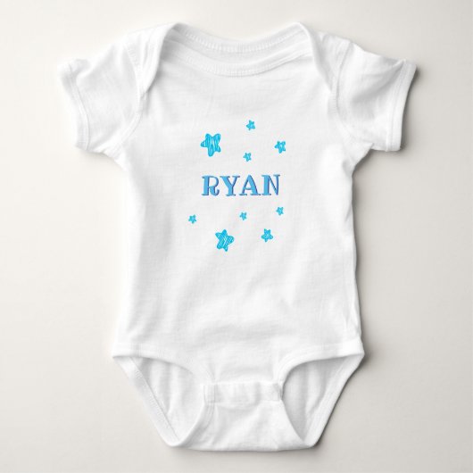 Niedlich Blue Stars Baby Bodysuit Baby Strampler (Vorderseite)