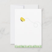 Niedlich Blue Stork Baby Dusche Danke Karte (Rückseite)