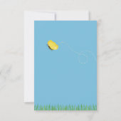 Niedlich Blue Stork Baby Dusche Dankeskarte (Rückseite)