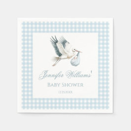 Niedlich Blue Stork Delivery Baby Boy Dusche Serviette