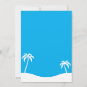 Niedlich Blue Summer Beach Party Sweet 16 Einladung (Rückseite)