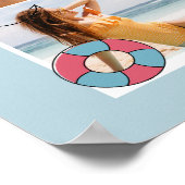 Niedlich Blue Summer Multiple Foto Collage Poster (Ecke)