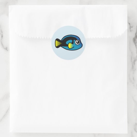 Niedlich Blue Tang Runder Aufkleber (Tasche)