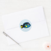 Niedlich Blue Tang Runder Aufkleber (Umschlag)