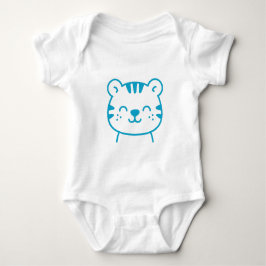Niedlich Blue Tiger Baby Bodysuit Baby Strampler
