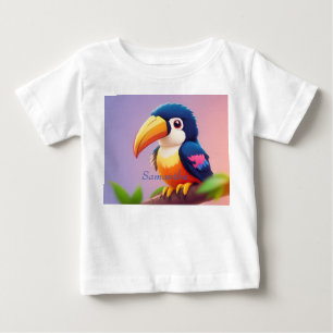 Niedlich Blue Toucan Baby T-shirt
