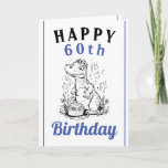 Niedlich Blue und White Trex Husband 60. Geburtsta Karte<br><div class="desc">Niedlich Blue und White Trex Husband 60. Geburtstag, ein lustiges und cooles Design für jeden, der eine einzigartige Geburtstagskarte für seinen Ehemann zum Geburtstag sucht. Das Design ist einfach und auffällig, es enthält einen lustigen Trex mit einem Geburtstagskuchen und bearbeitbaren Textinformationen. Wenn Sie Probleme mit der Anpassung der Vorlage haben,...</div>