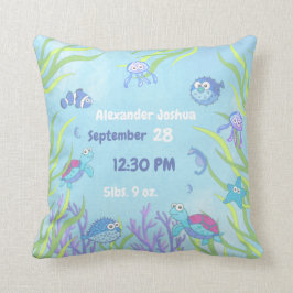 Niedlich Blue Under Sea Baby Boy Kinderzimmer Kissen