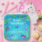 Niedlich Blue Under Sea Boy Baby Shower Napkins Cl Pappteller (Party)