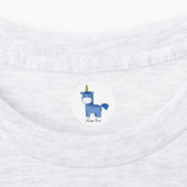 Niedlich Blue Unicorn Etiketten (Befestigt)