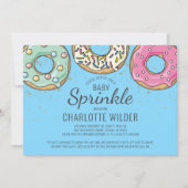 Niedlich Blue Watercolor Baby Sprinkle | Blue Boy Einladung (Vorderseite)
