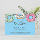 Niedlich Blue Watercolor Baby Sprinkle | Blue Boy Einladung (Stehend Vorderseite)