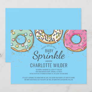 Niedlich Blue Watercolor Baby Sprinkle Blue Boy Einladung