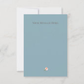 Niedlich Blue Watercolor Bunny Baby Dusche Vielen  Dankeskarte (Rückseite)