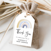 Niedlich Blue Watercolor Rainbow Baby Dusche Geschenkanhänger