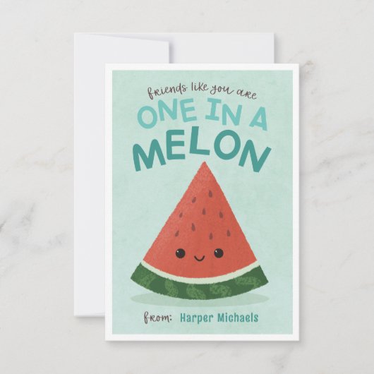 Niedlich Blue Watermeline Schule Einladung (Vorderseite)