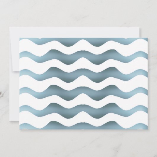 Niedlich Blue Wave Boy Geburtstag Dankeskarte (Rückseite)