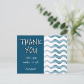 Niedlich Blue Wave Boy Vielen Dank zum Geburtstag Postkarte (Stehend Vorderseite)