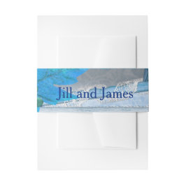 Niedlich Blue Wedding Einladungsbanderole