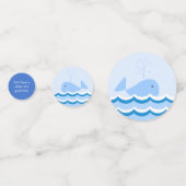 Niedlich Blue Whale Baby Shower Confetti Konfetti (Vorderseiten)