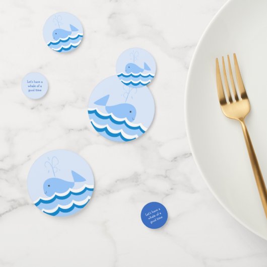Niedlich Blue Whale Baby Shower Confetti Konfetti (Gruppe)