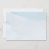 Niedlich Blue Whale Watercolor Kinderdusche Einlad (Rückseite)