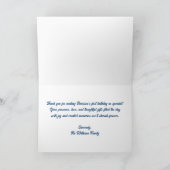 Niedlich Blue White Airplane & Dinosaurier Kinderg Dankeskarte (Innenseite)