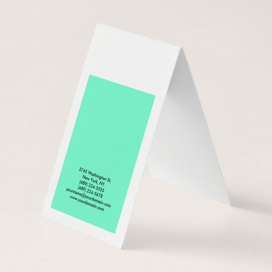 Niedlich Blue White Eleganto Moderne Visitenkarten (Rückseite)