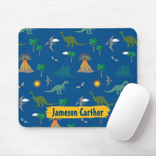 Niedlich Blue Wildlife Dinosaurier Muster Personal Mousepad (Mit Mouse)