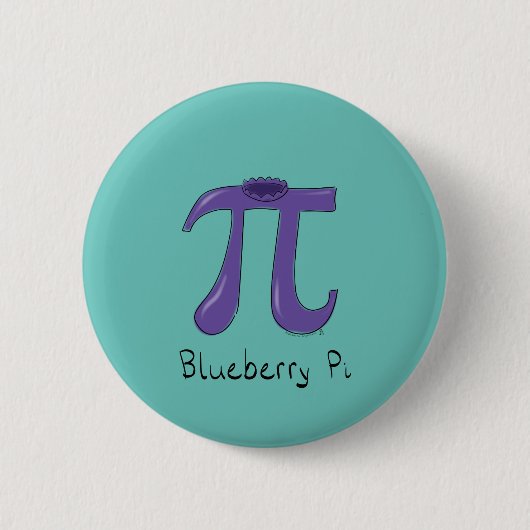 Niedlich Blueberry Pi Symbol Mathematiker Lehrer Button (Vorderseite)