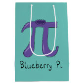 Niedlich Blueberry Pi Symbol Mathematiker Lehrer Mittlere Geschenktüte (Rückseite)