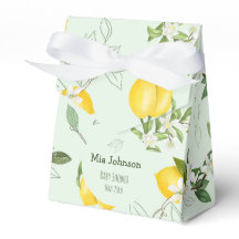 Niedlich blühende Lemons Wasserfarben Kinderdusche