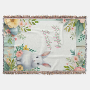 Niedlich, blumenfreudig Osterhase Decke