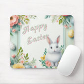 Niedlich, blumenfreudig Osterhase Mousepad (Mit Mouse)
