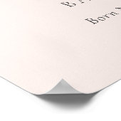 Niedlich Blush Bear Ballon Girl Monogram Baby Poster (Ecke)