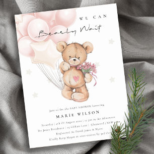Niedlich Blush Bear Bear Bearly Wait Balloon Babyd Postkarte