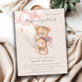 Niedlich Blush Bear Bear Bearly Wait Balloon Babyd Postkarte