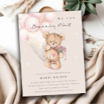 Niedlich Blush Bear Bear Bearly Wait Balloon Babyd Postkarte<br><div class="desc">Für weitere Anpassungen oder andere passende Artikel kontaktieren Sie mich bitte unter yellowfebstudio@gmail.com</div>