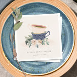Niedlich Blush Blue Cups Flora Brautparty Teezerem Serviette<br><div class="desc">Für weitere Anpassungen oder andere passende Artikel kontaktieren Sie mich bitte unter yellowfebstudio@gmail.com</div>