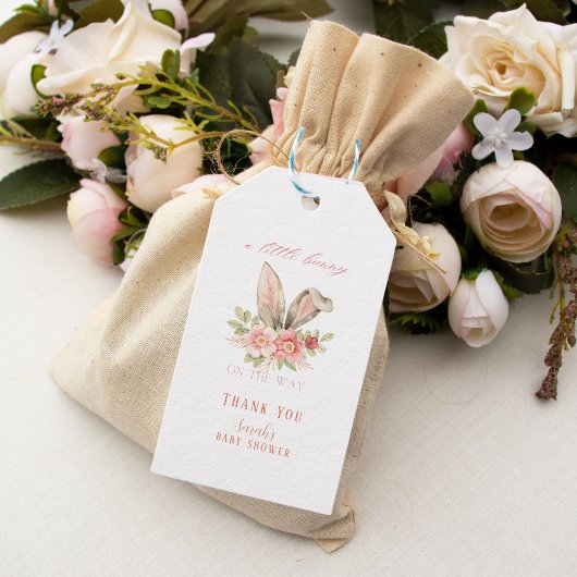 Niedlich Blush Pink Bläserblütendusche Geschenkanhänger