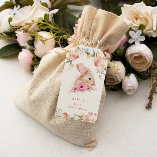 Niedlich Blush Pink Bläserblütendusche Geschenkanhänger