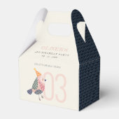 Niedlich Blush Pink Blue Birdie jedes Alter Geburt Geschenkschachtel (Rückseite)