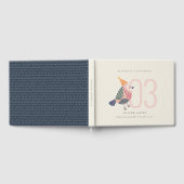 Niedlich Blush Pink Boho Birdie jedes Alter Geburt Gästebuch (Voll)