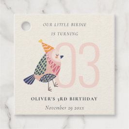 Niedlich Blush Pink Boho Birdie jedes Alter Geburt Geschenkanhänger