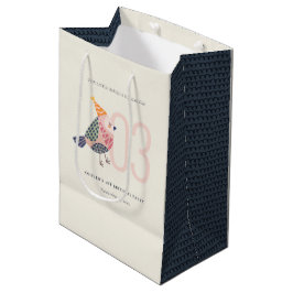 Niedlich Blush Pink Boho Birdie jedes Alter Geburt Mittlere Geschenktüte